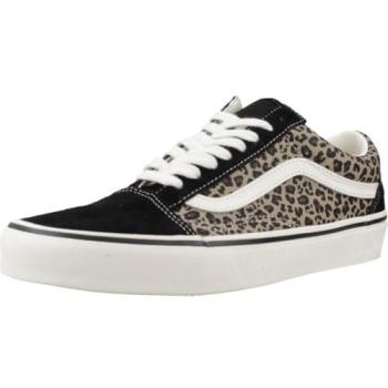 Vintage Black & Leopard Vans Old Skool for Women – UK 7