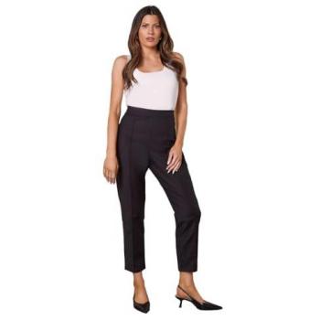 Bengaline Slim Leg Trousers with Unique Split Hem