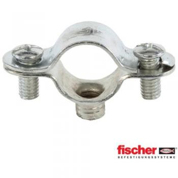 Fischer | abrazadera AM Ø20. Abrazaderas metalicas para tubos, manguera, cable pared