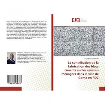 La contribution de la fabrication des blocs ciments sur les revenus ménagers dans la ville de Goma en RDC