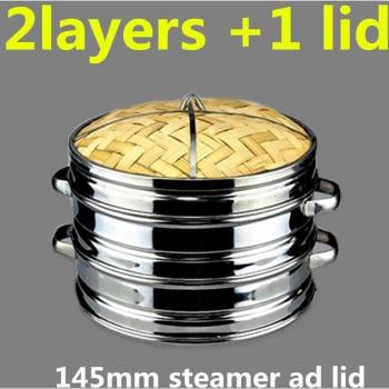Stainless Steel Cookware Bamboo Steamer