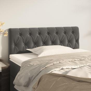 Cabecero de Terciopelo Color Gris Oscuro 100x7x78/88 cm