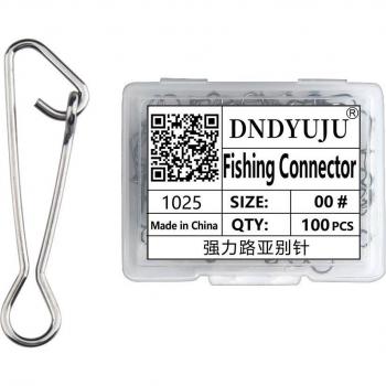 DNDYUJU Fishing Swivels with Interlock Hooks (20-100PCS, Size 00-8)