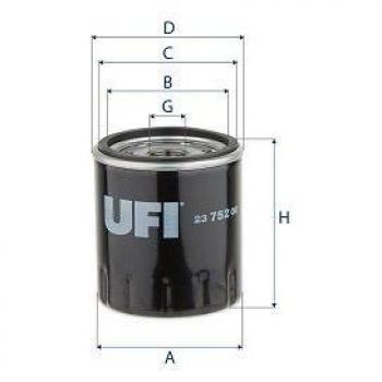 UFI 23.752.00 Filtro de Aceite Automotriz