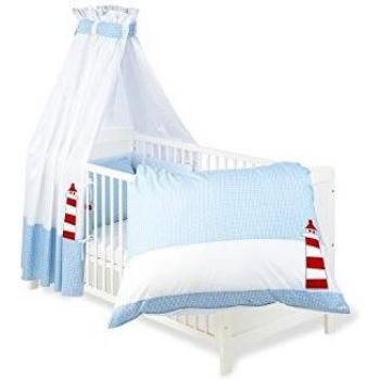 Kleines Kinderbett‑Set Schiff “Ahoi” – vierteilige Möbelgruppe