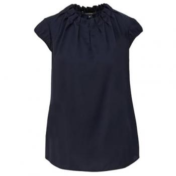 Blouse Marine Comma Manches Courtes 42