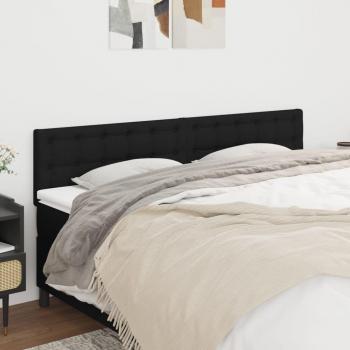 VidaXL Betthaupt 2er Set Schwarz 80x5x78/88 cm