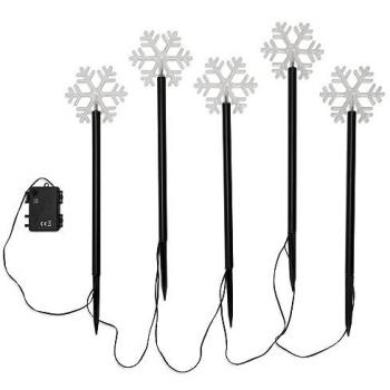 Snowflake Black Outdoor Ground Spike Light