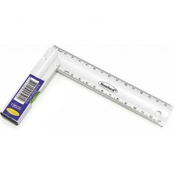 Équerre de menuisier en aluminium 150 mm avec niveau à bulle