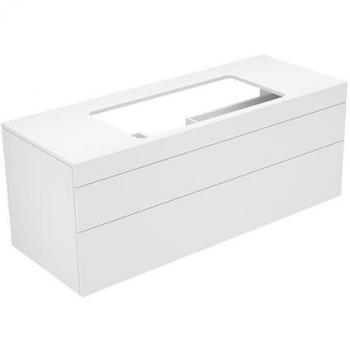 Keuco Edition 400 Unterschrank 2 Auszüge, weiß/trüffel