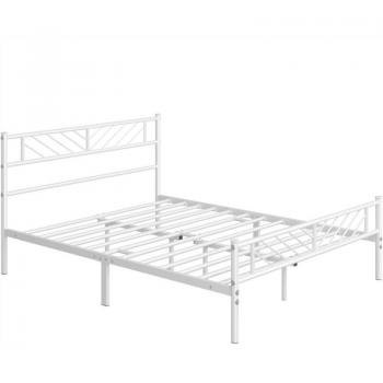 Metallbettrahmen 140x200 cm in Grau/Schwarz von Yaheetech