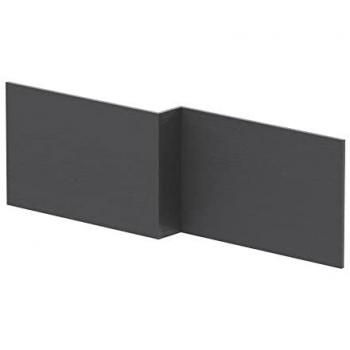 Graphite Grey Square Shower Bath Front Panel
