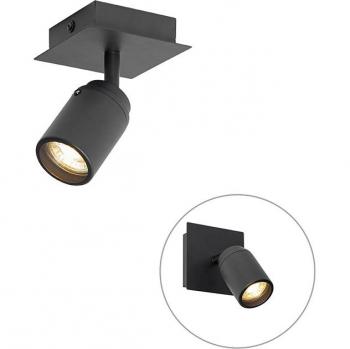QAZQA Elegant Black Square Shower Light IP44