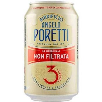 Birrificio Angelo Poretti 3 Luppoli Non Filtrata (24 lattine da 33 cl)