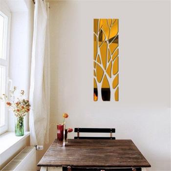 Modern Acrylic Tree Wall Mirror Sticker for Home Decoration 100*28cm