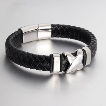 Joyas Masculinas: Pulsera de Cuero “Palabra X” Retro