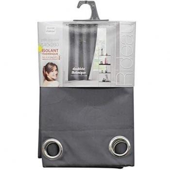 Douceur d'Intérieur Rideau thermique Icemount 140 x 260 cm anthracite