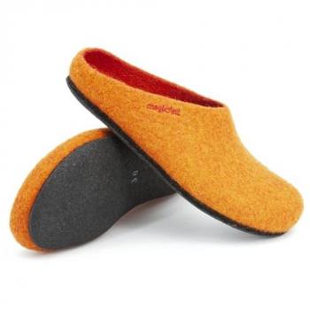 Gottstein Orange Filzpantoffeln 709 Größe 42
