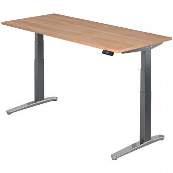 Sitz-Steh-Schreibtisch elektrisch 180x80cm Nussbaum/Graphit