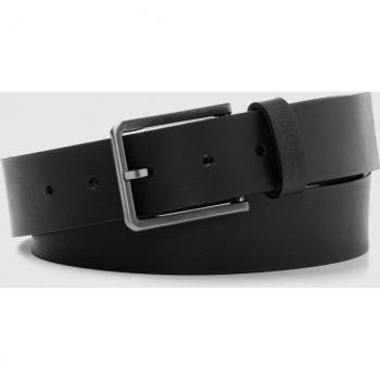 Cinturón de cuero negro Calvin Klein para hombre