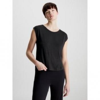 Camiseta Lounge de Calvin Klein para Mujer, Color Negro, Talla S, Modal