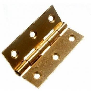 Brass-Coated Steel Door Box Hinges – 63 mm, 2 ½ – 100 Pairs