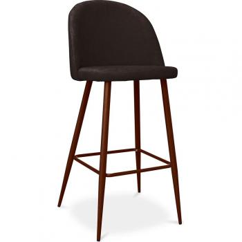 PrivateFloor Upholstered Fabric Stool, 76 cm – Elegant Scandinavian Style (Evelyne)