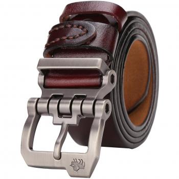 Ceinture en cuir Bison Denim pour homme avec boucle en alliage