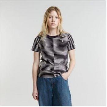 G-Star Damen Bio-Tee mit Frontstreifen – Navy – XXS – Nachhaltig – Kurzärmlig