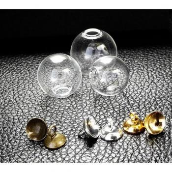 100 Sets Crystal Orbs Glass Bottles