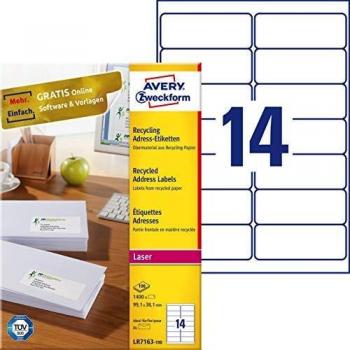 Avery Multifunktionsetiketter 1400/fp
