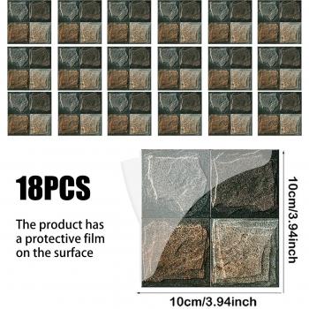 Décor Muraux Mosaïques Imperméables – Kit 18 Sticks