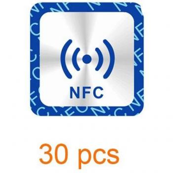 ISO14443A 13,56 MHz Anti Metall 144 Byte Gebürstet Silber Ntag213 RFID Aufkleber