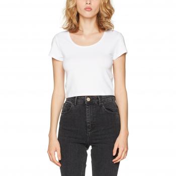 ONLY Onllive Love Ss Crop Top, Camiseta para Mujer, Blanco