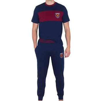 West Ham FC Adult Men’s Navy Pyjamas, Premium Quality, XL