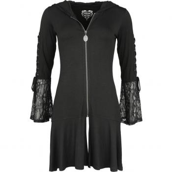 Gothicana Chaqueta de Capucha y Cremallera en Negro – S XL