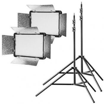 Walimex pro LED Versalight 500 Daylight Set mit zwei Leuchten und Stative