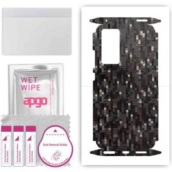 Back‑Side Carbon‑Black Pixel Sticker Kit – Xiaomi 12X