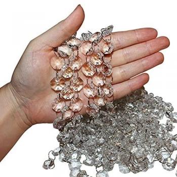 Clear Glass Crystal Chandelier Bead Chain Garland