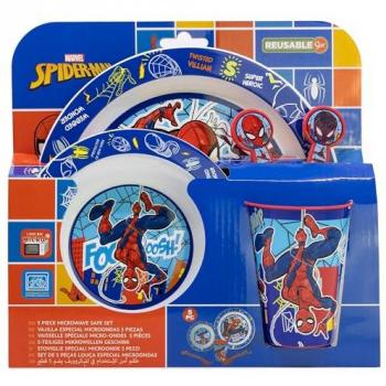 Colección “Spider‑Man Mob Rules” – Set de Platos y Cubiertos para Bebés