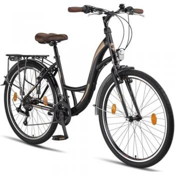 Vélo Licorne Stella 26 pouces – City bike hollandais, couleur noire, destiné aux garçons