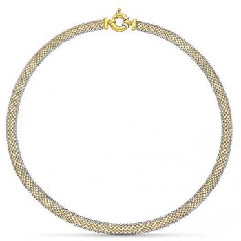 Inmaculada Romero: Gargantilla Oro 18K, 43 cm, Malla Timón