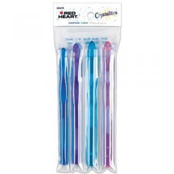 Red Heart Susan Bates Crystalite Crochet Hook Set – P (1½″ / 4.0 mm)