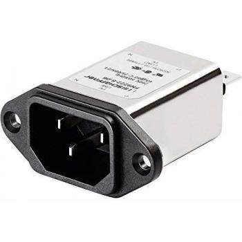 Schaffner FN 9222-1-06 Power Line Filter with IEC Socket 250 V AC 1 A 12 mH (48 mm x 22.5 mm)
