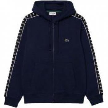 Lacoste Stripe Logo Full Zip Kapuzenjacke marineblau