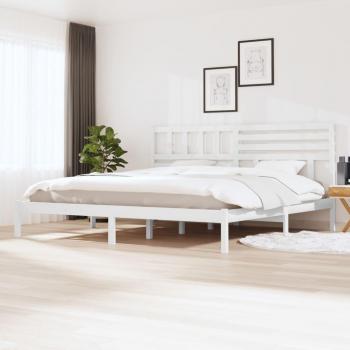Estructura de cama Day and Night sin colchón madera de pino blanca 200x200 cm