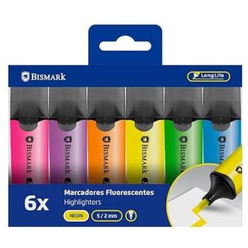 Bismark Kit de 6 Marcadores Fluorescentes