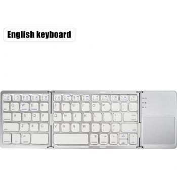 Foldable Wireless Keyboard with Touchpad for Tablets and Phones