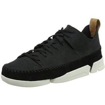 Clarks Trigenic Flex, Baskets Basses Femme, Nubuck Noir
