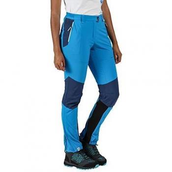 Regatta Pantalon Technique Stretch Mountain II Femme, Blue Aster/Dark Denim, FR : M